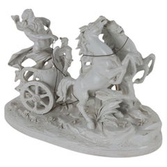 Scultura Biga trainata da cavalli, Ginori Manifattura di Doccia, 1850 ca. 