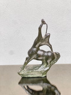 Scultura Bronzo Raffigurazione Minotauro, Artista Ignoto, 1940, anni '40, Bronzo