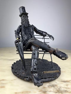 Große brutalistische Eisenskulptur des Künstlers Janlorè G. K. K. 1970er Jahre