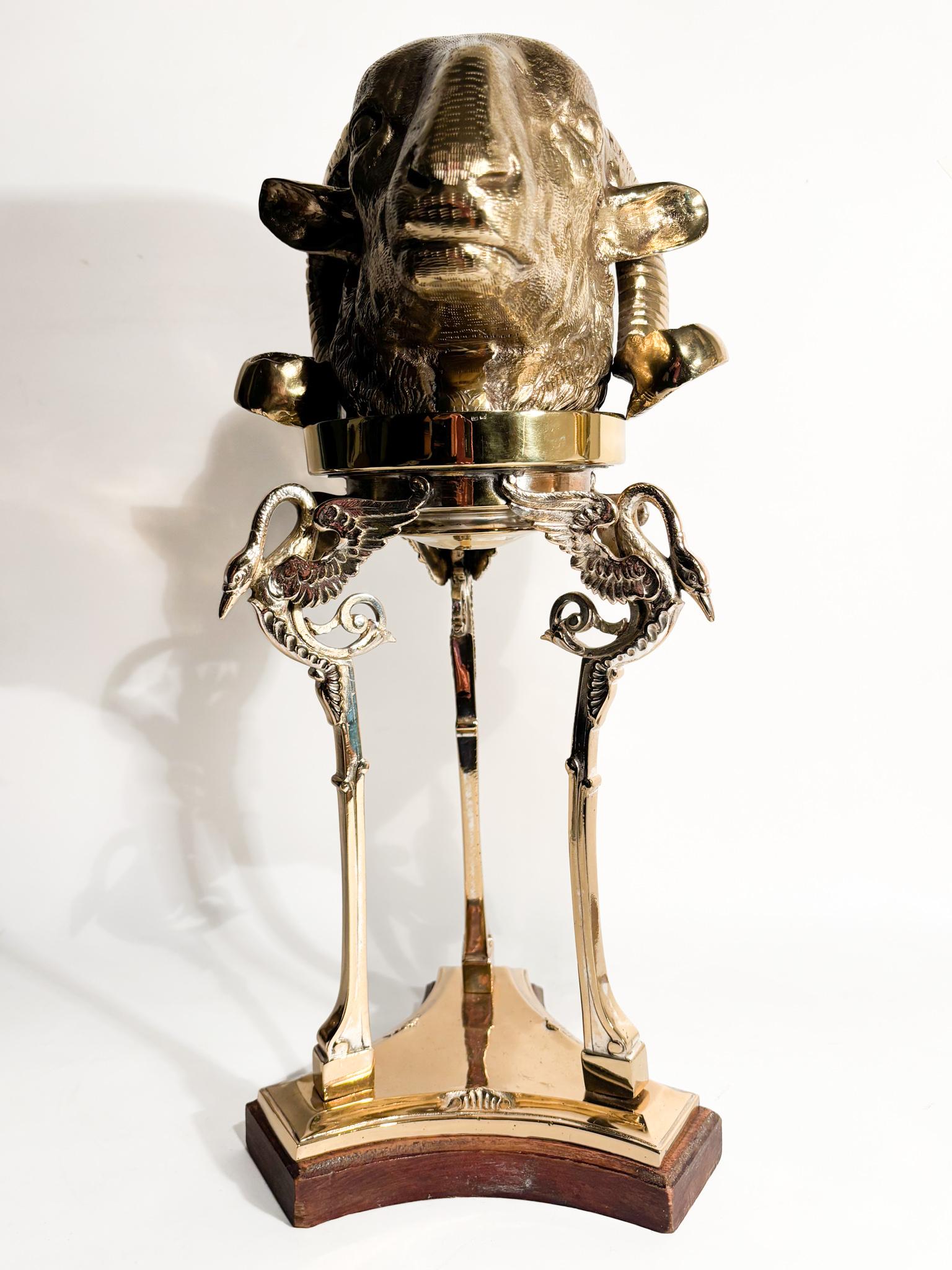 Aries Head sculpture in gilded bronze and brass pedestal made in the 1970s

Ø cm 20 h cm 43

Aries is rich in symbolism, intertwining astrological, mythological and cultural meanings. Being the first sign of the zodiac, in astrology Aries symbolizes