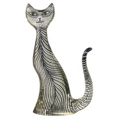 Skulptur von Abraham PALATNIK (1928-2020) Katze, Plexiglas. Brasilien, 1970er Jahre