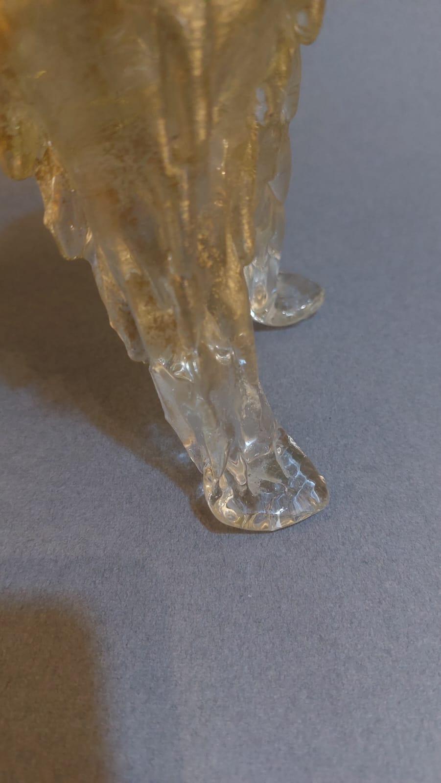 Escultura de cristal de Murano soplado de un perro terrier en venta 4