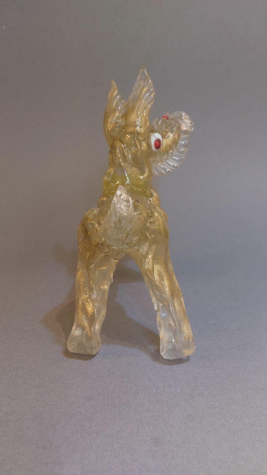 Escultura de cristal de Murano soplado de un perro terrier Vidrio en venta