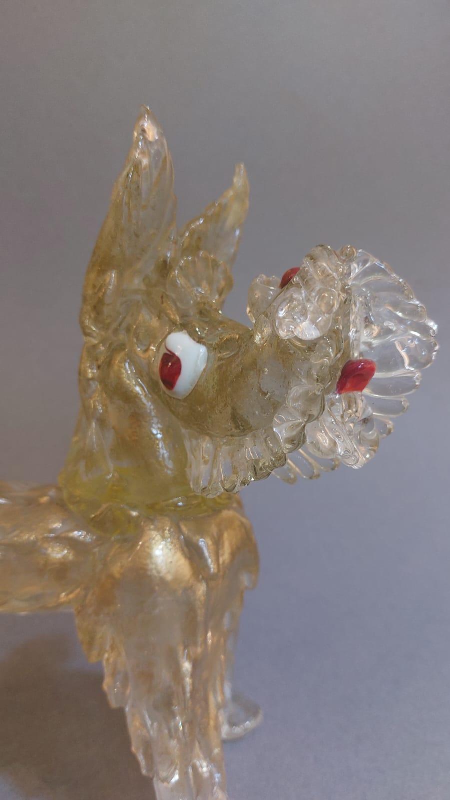 Escultura de cristal de Murano soplado de un perro terrier en venta 1