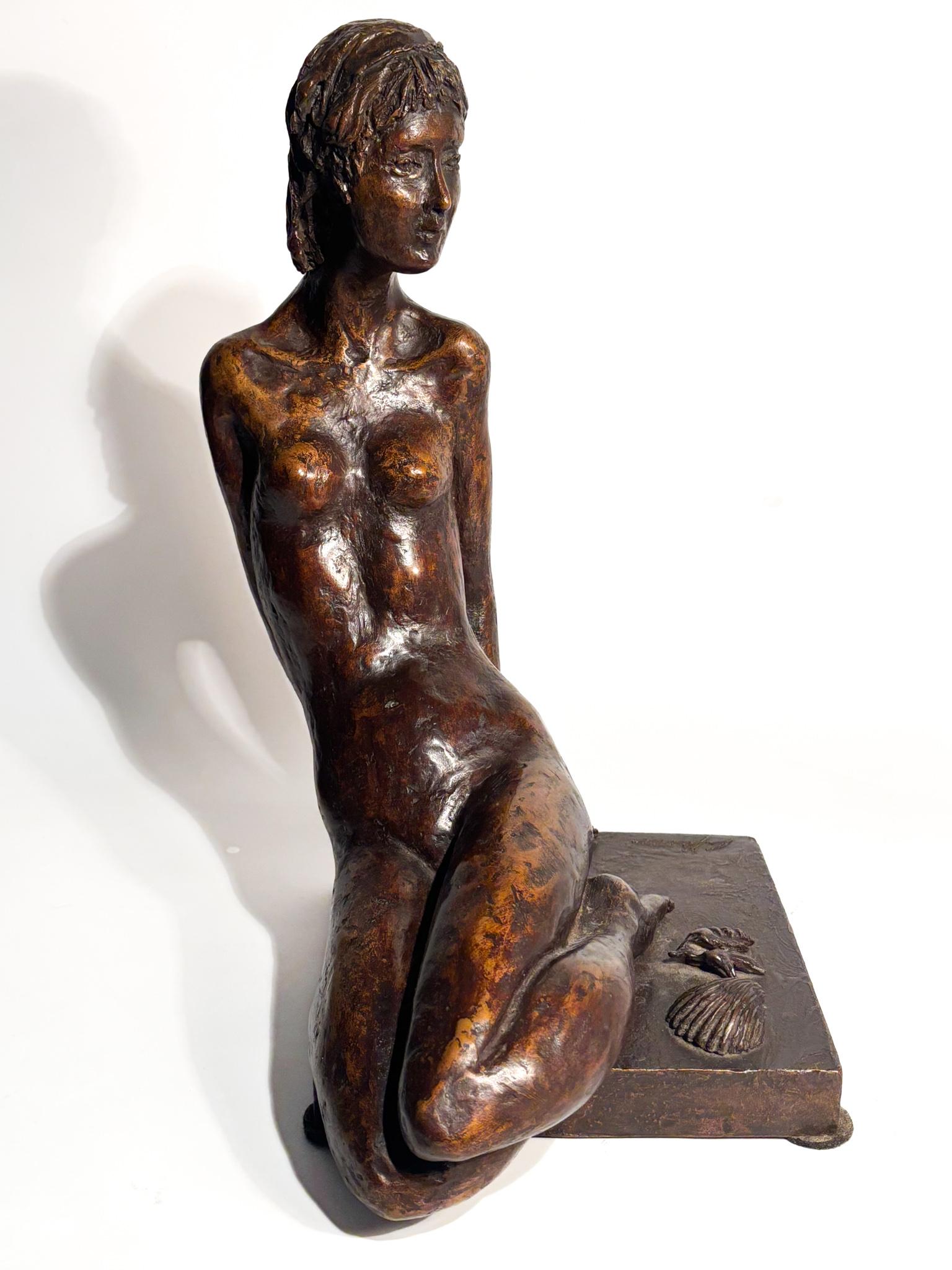 Art Nouveau Scultura di Dama in Bronzo di Autore Italiano Anni 20 in vendita