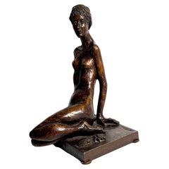 Sculpture of Lady in Bronze by Italian Author 1920s