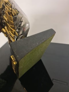 Escultura de Frank Meisler, arte judío. Chapado en plata y oro.