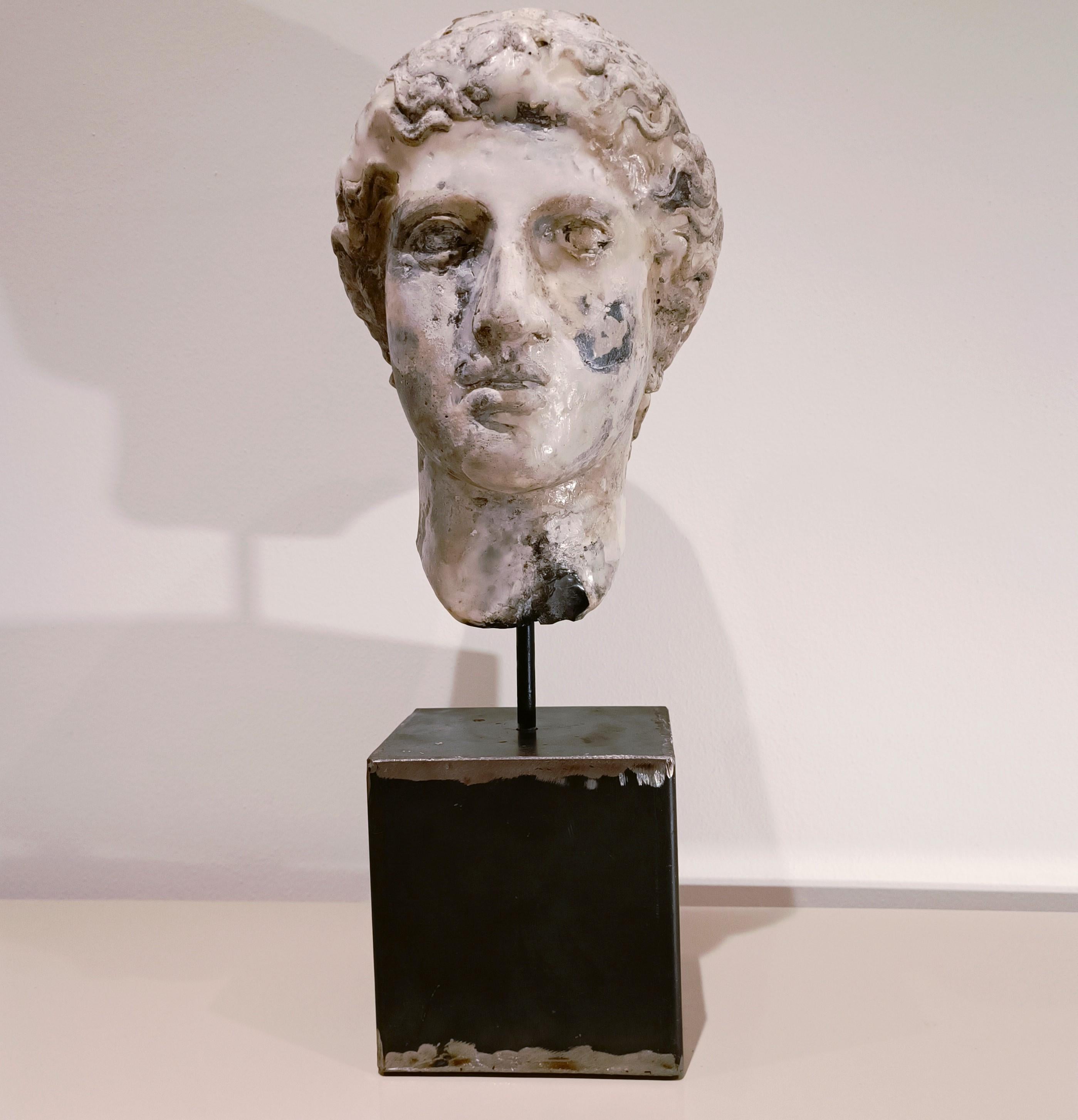 Gesso Sculpture of Hera Greek mythology in plaster, wax - Alessandro La Motta For Sale