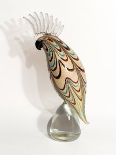 Murano Glass Parrot Sculpture by Vetreria Fornace Mian, 1990s