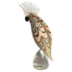 Murano Glass Parrot Sculpture by Vetreria Fornace Mian, 1990s