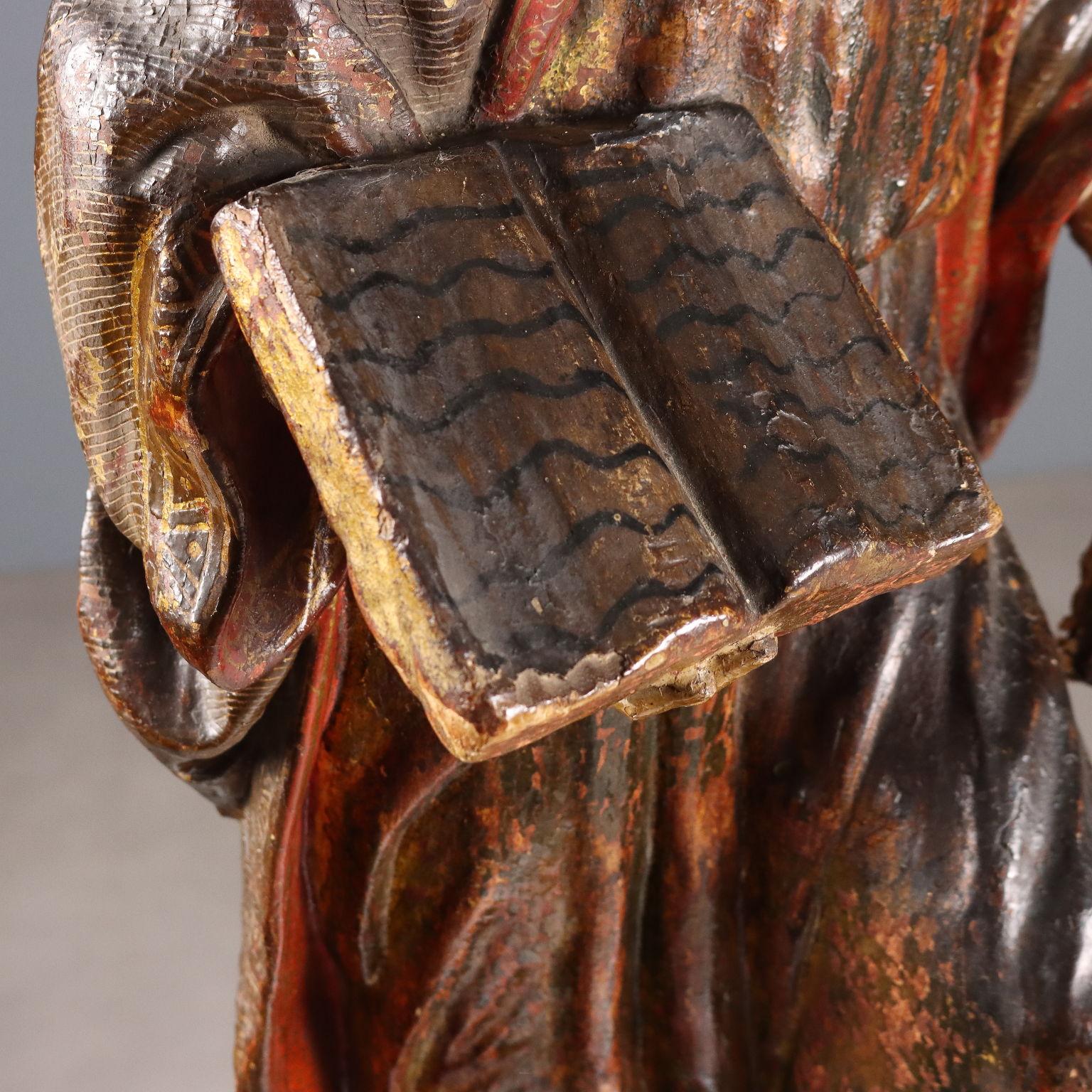 Scultura di San Bernardo da Chiaravalle XVII secolo In condizioni buone in vendita a Milano, IT