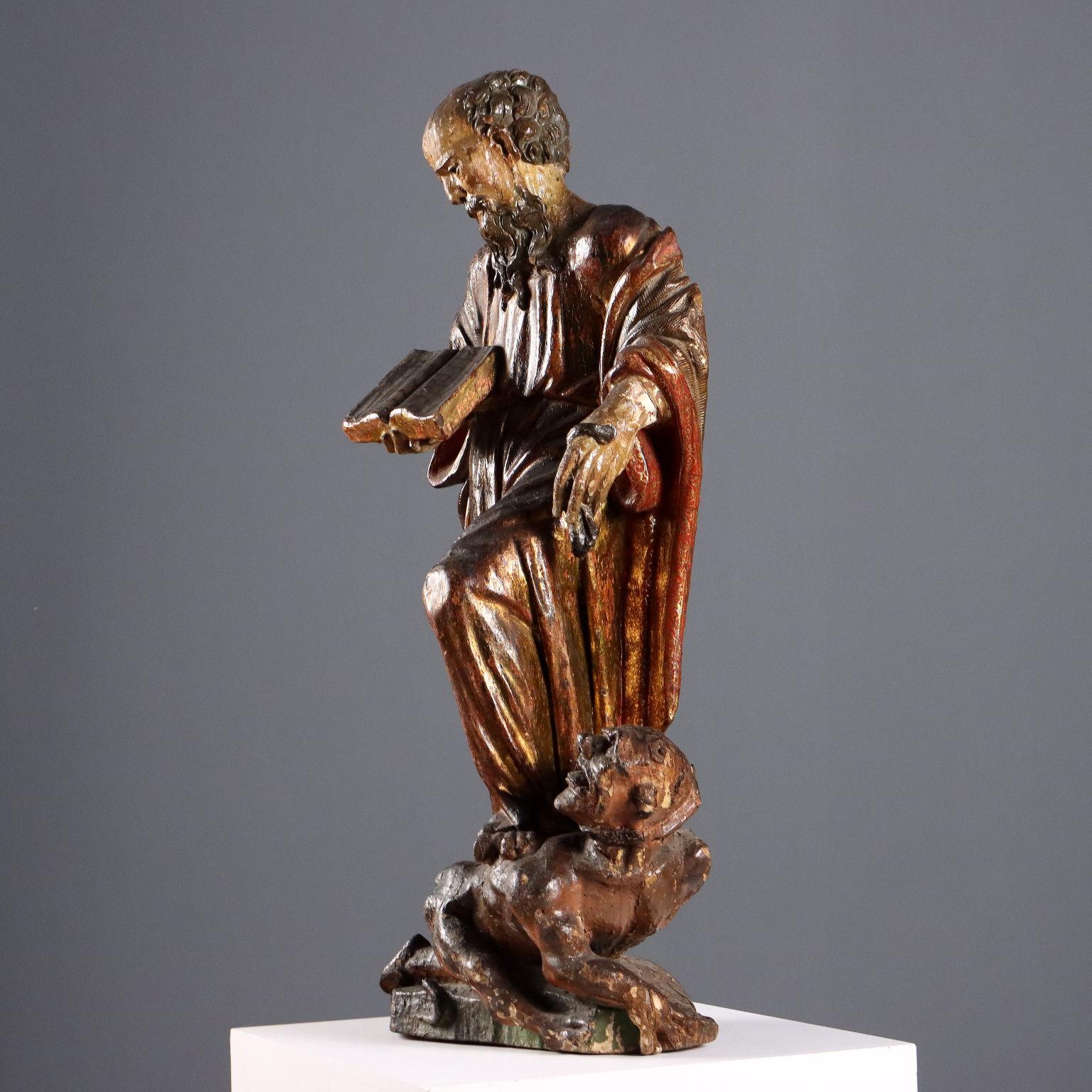 Scultura di San Bernardo da Chiaravalle XVII secolo in vendita 1