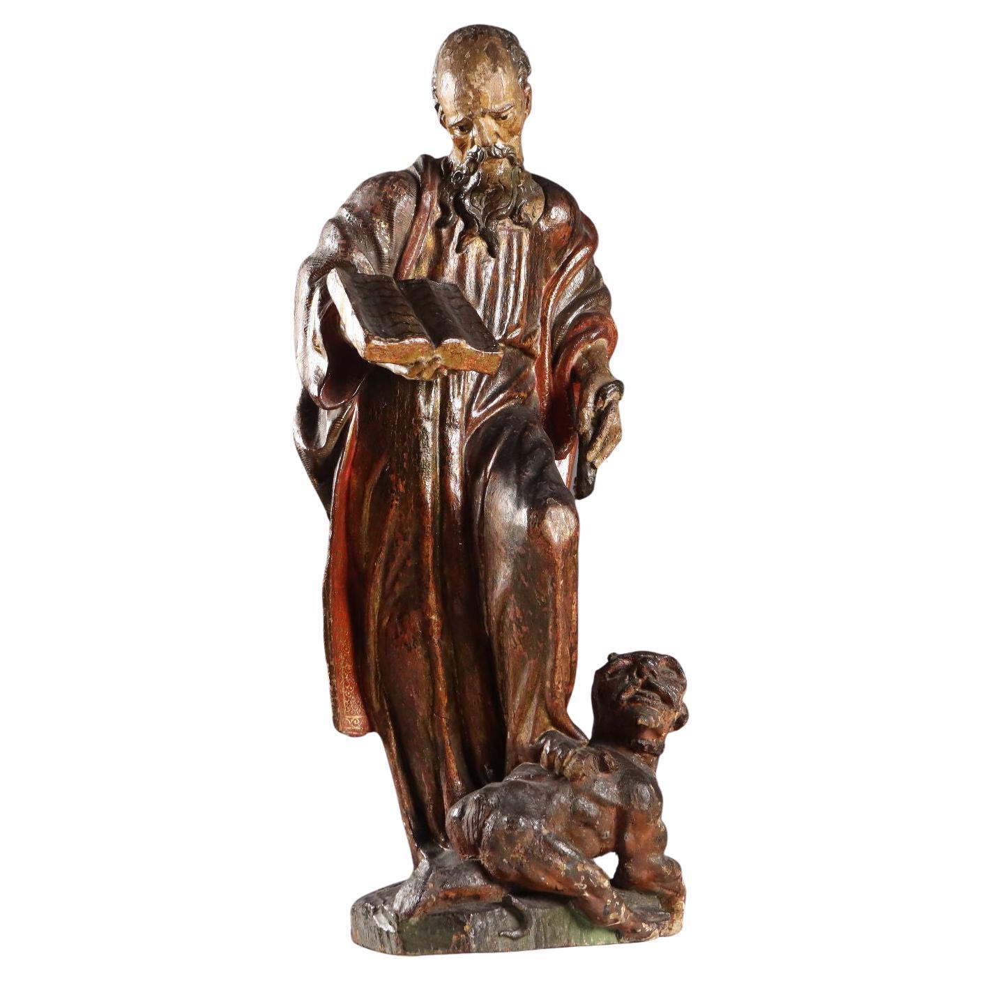 Scultura di San Bernardo da Chiaravalle XVII secolo