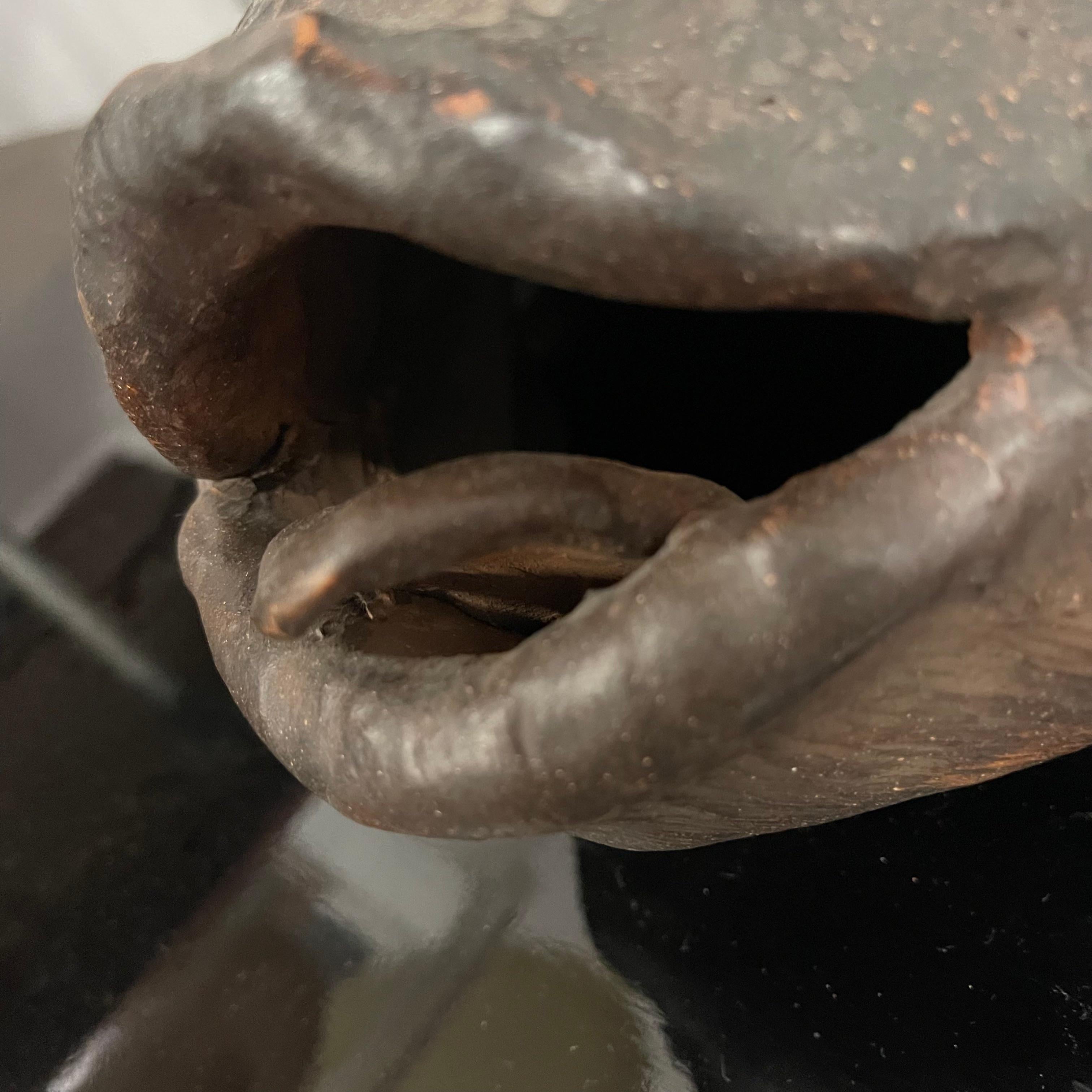 Terrakotta Bonobo Affenkopf Skulptur signiert und datiert - Italien 2019 im Angebot 5