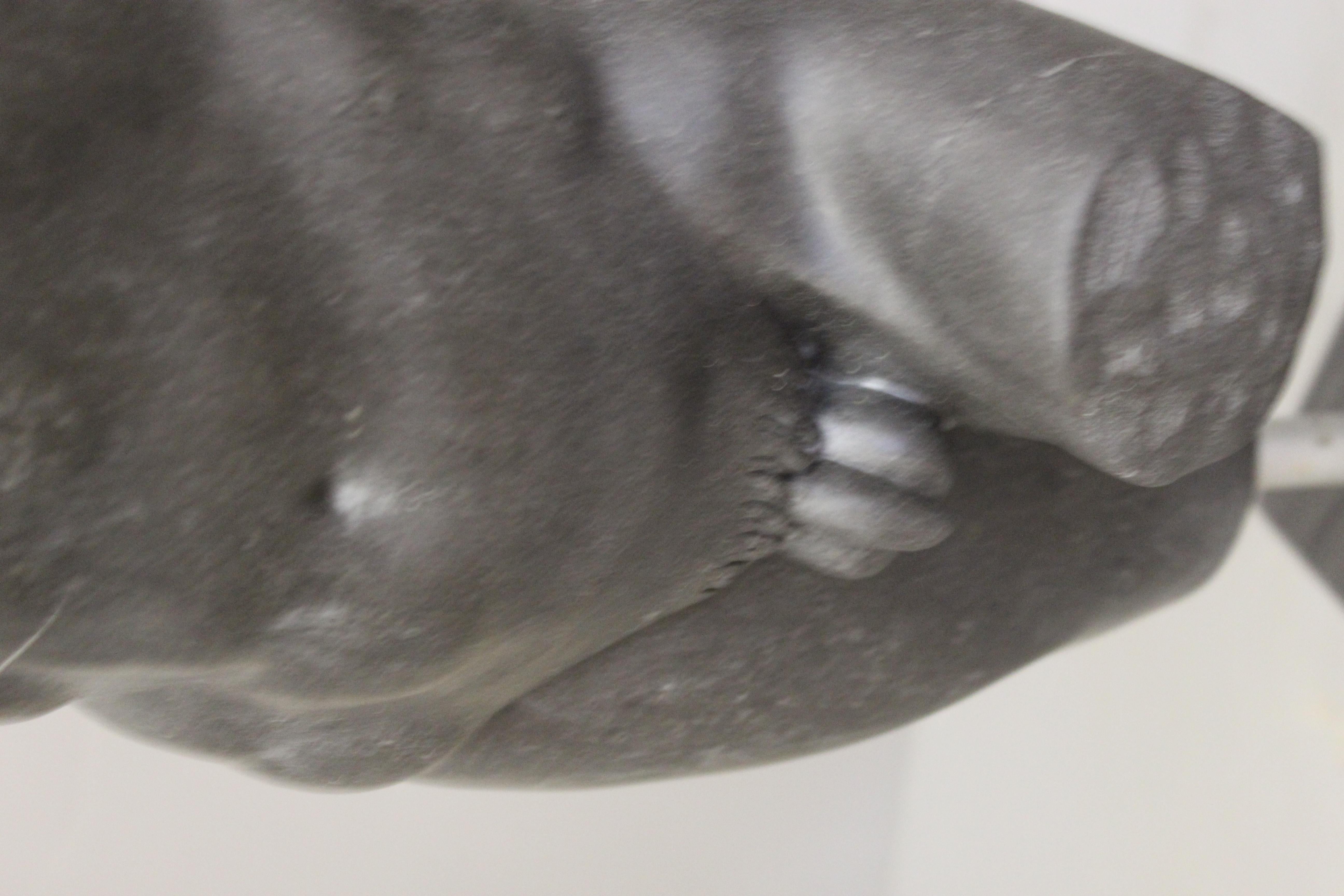 Marble Scultura Di Torso in Pregiato Marmo Nero