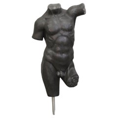 Scultura Di Torso in Pregiato Marmo Nero