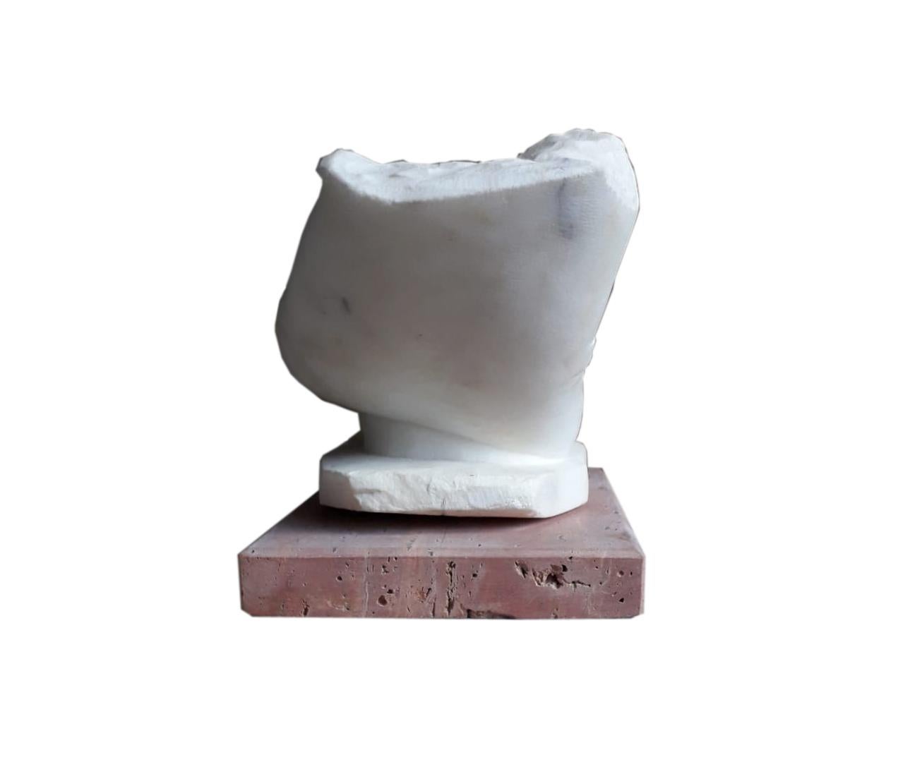 skulptur eines klassischen Fußes - statuarischer weißer Marmor - hergestellt in Italien (Handgefertigt) im Angebot