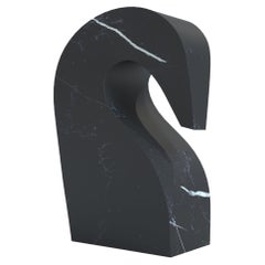 Scultura di cavallo aus schwarzem Marmo-Marquina von Carcino Design