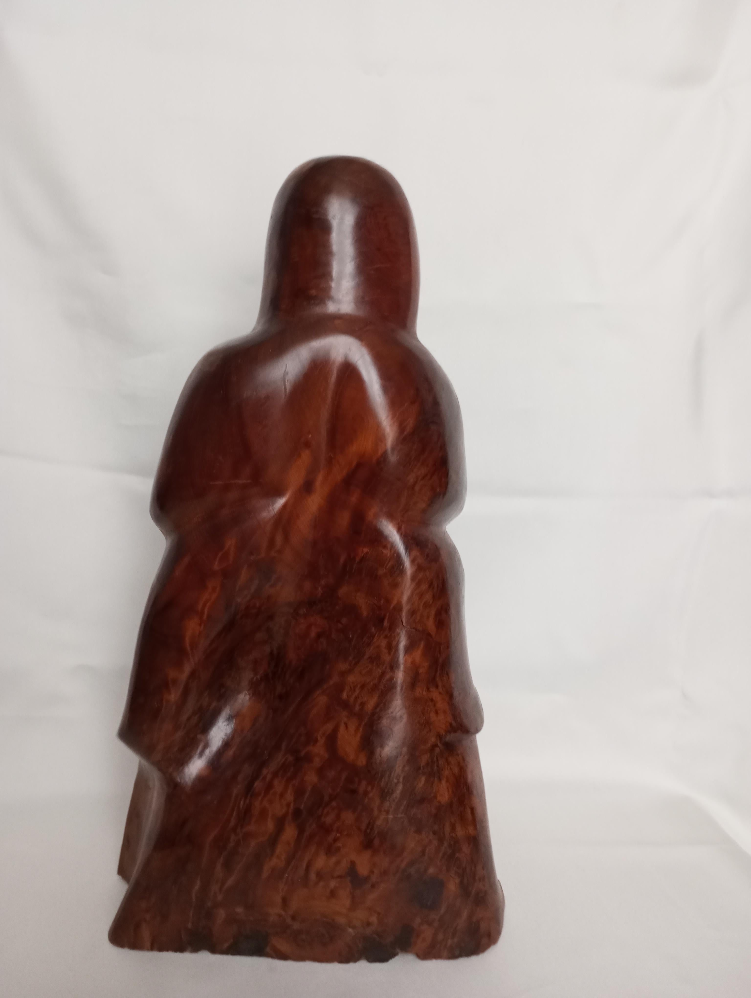 Scultura “donna con hijab” in radica di Thuya For Sale 4