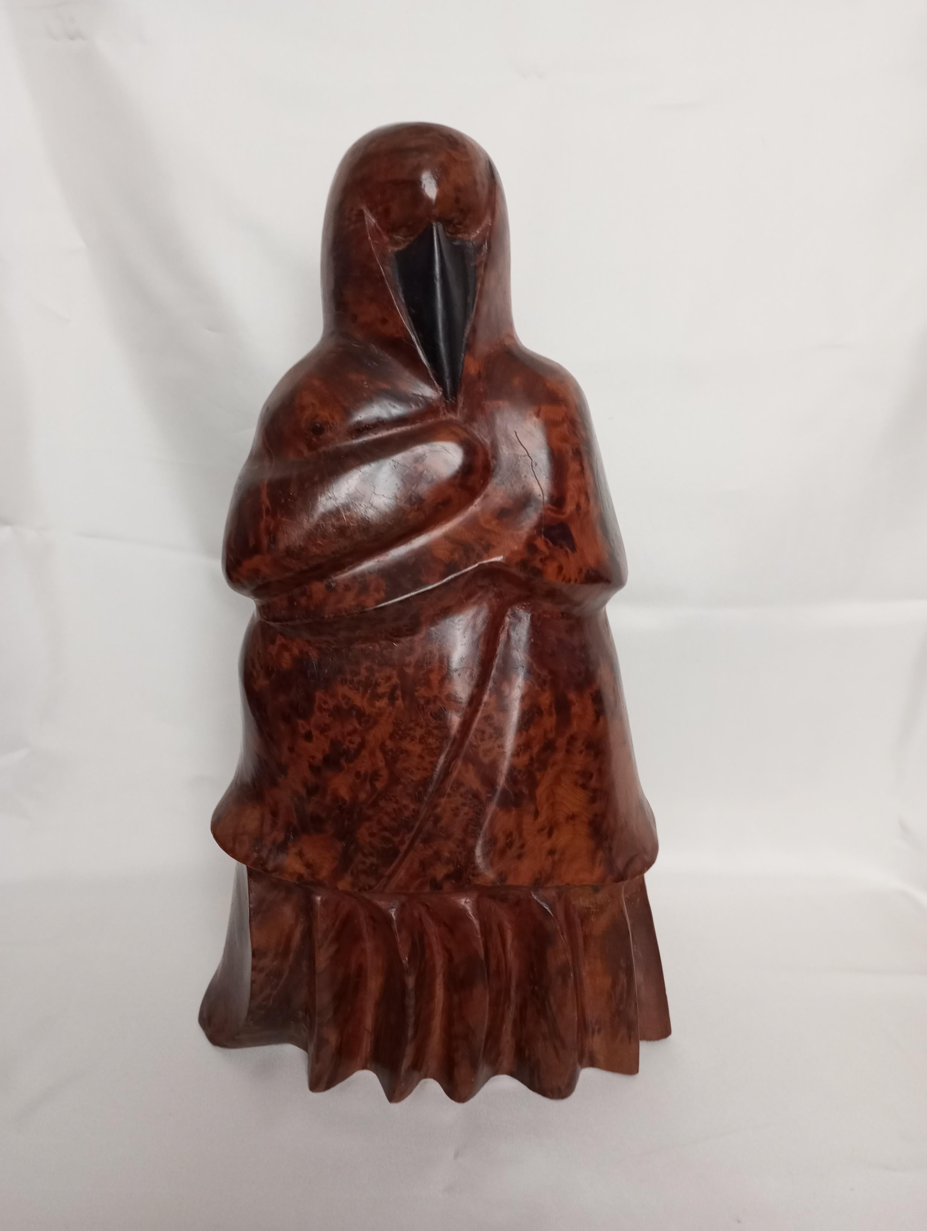 Scultura “donna con hijab” in radica di Thuya For Sale 5