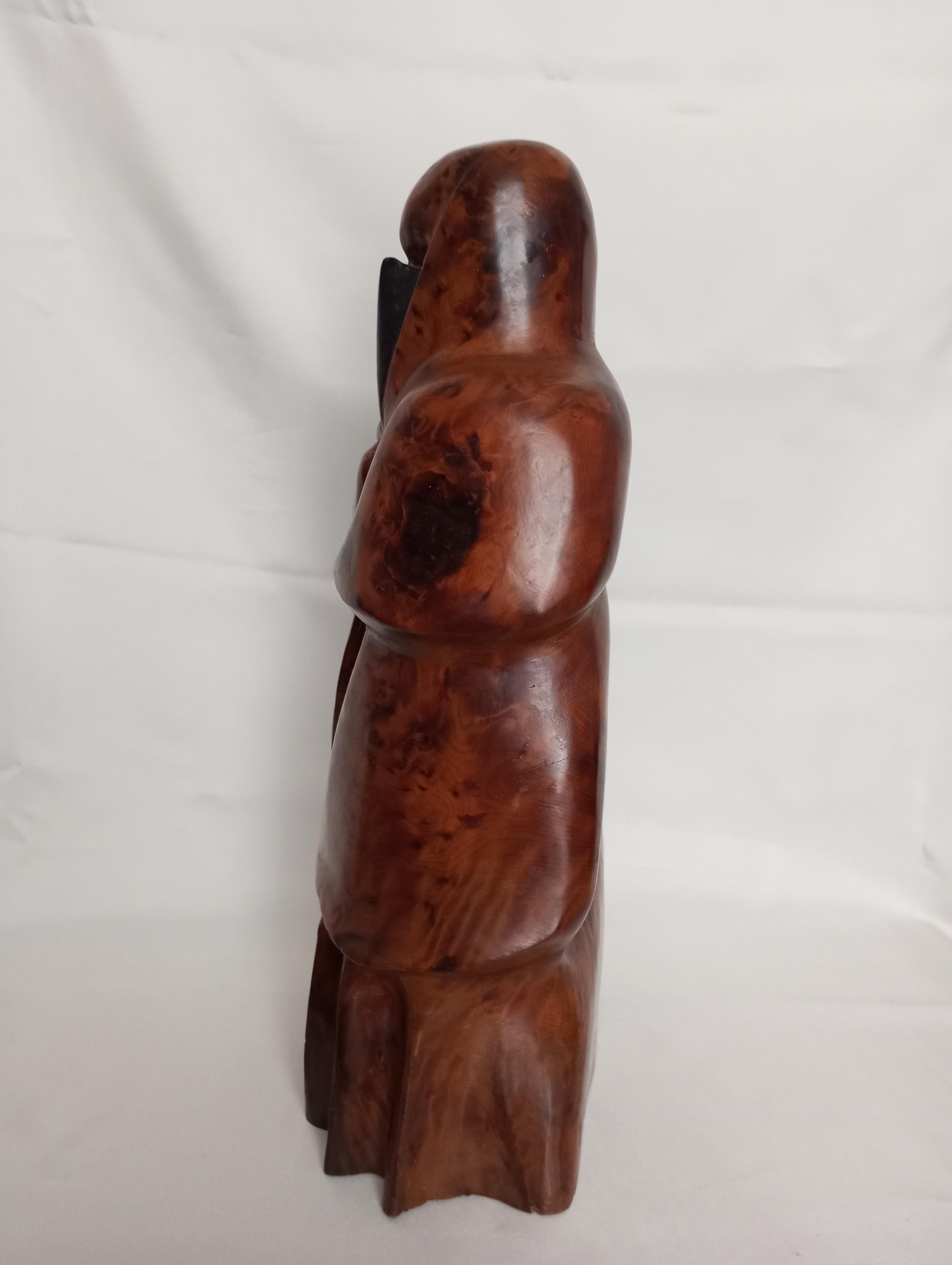 Wood Scultura “donna con hijab” in radica di Thuya For Sale