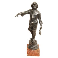 Antimon-Skulptur mit der Darstellung eines Matrosen Französische Herstellung Anfang des 20