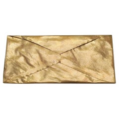 Scultura in Bronzo a Forma di Busta da Lettera Siglata R.M.  50/200, Italia 1970