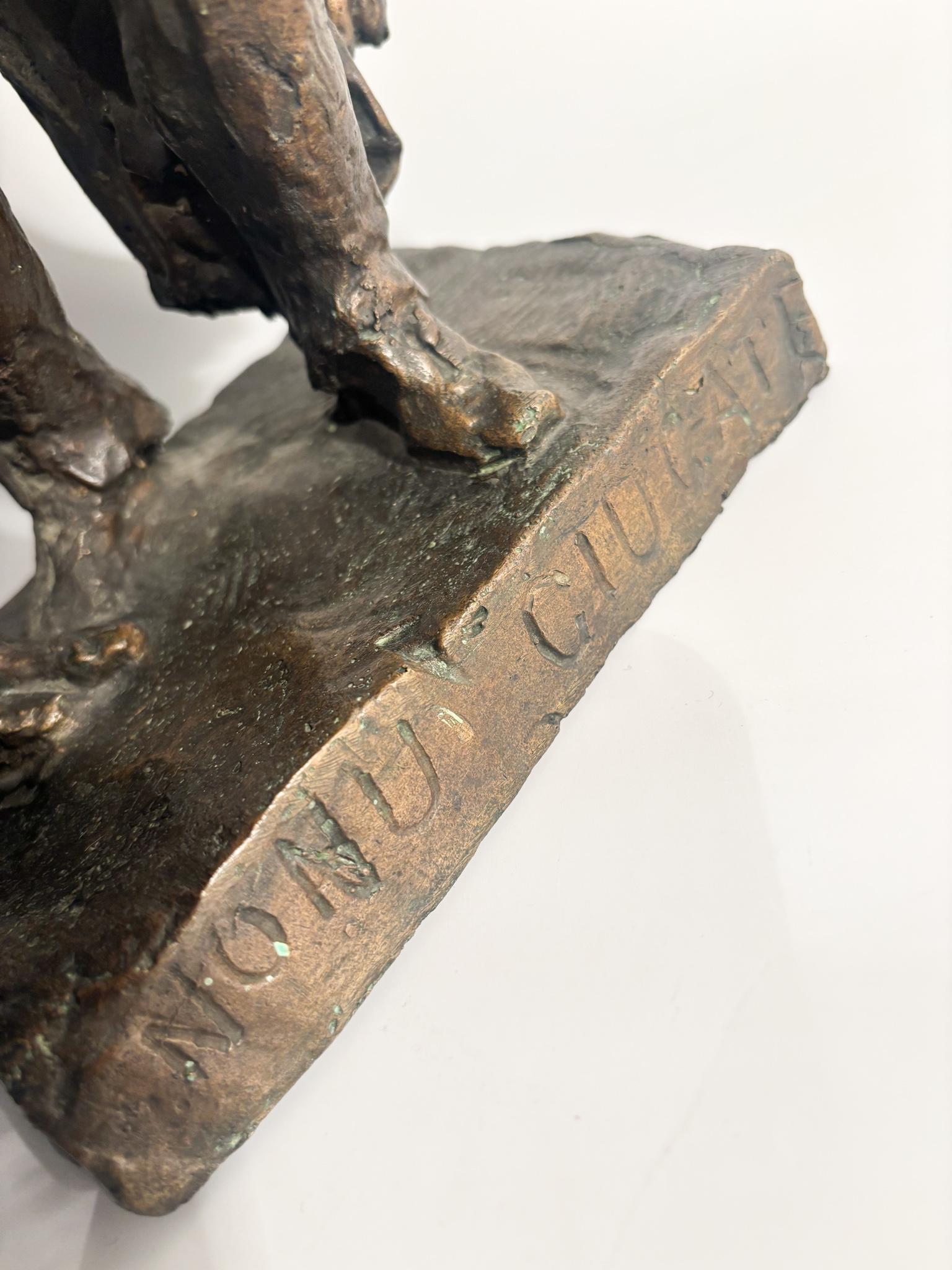 Scultura in Bronzo di Due Figure 'I Capricci' di Edmondo Furlan Anni 60 in vendita 4
