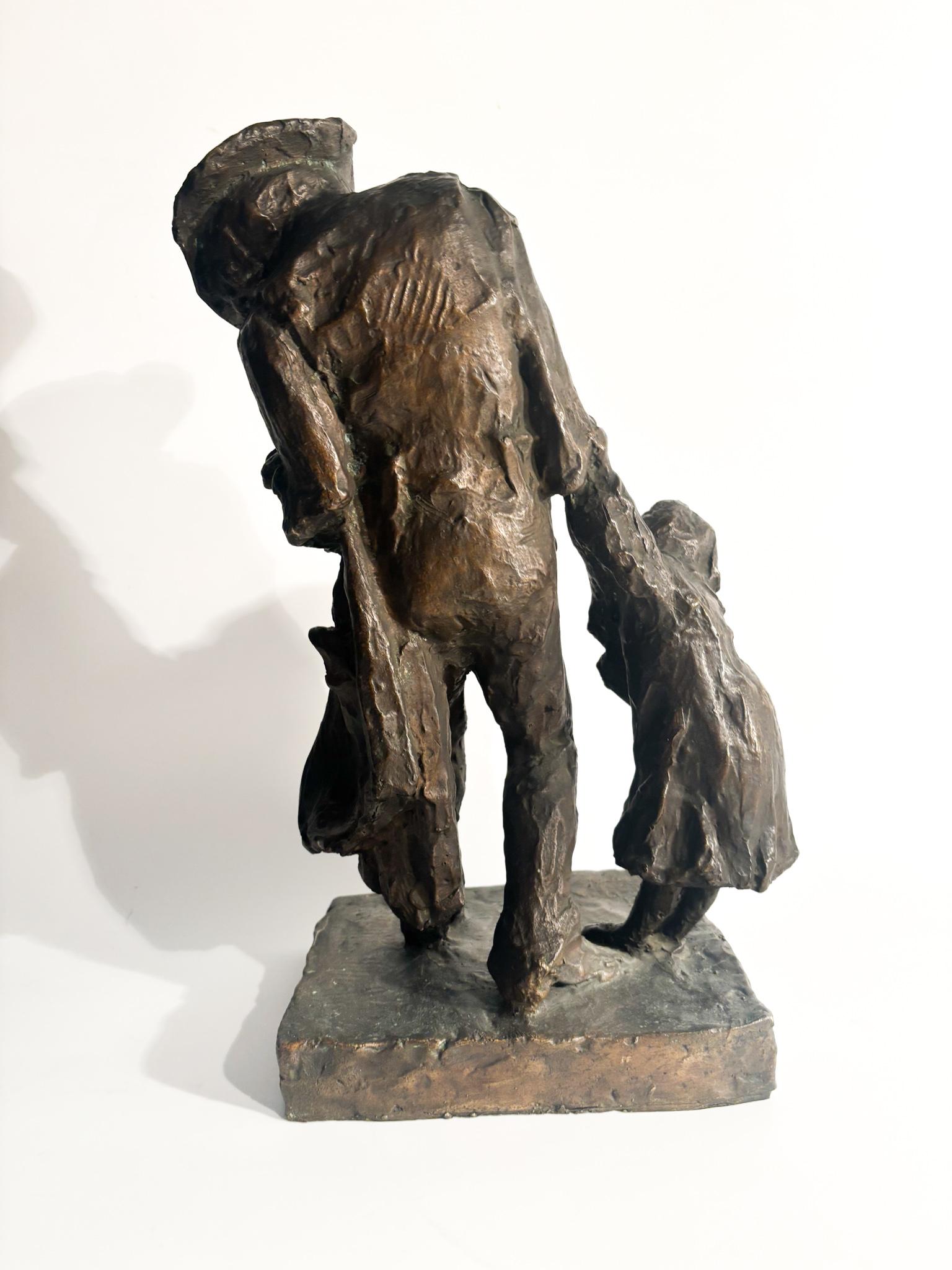 Scultura in Bronzo di Due Figure 'I Capricci' di Edmondo Furlan Anni 60 in vendita 5