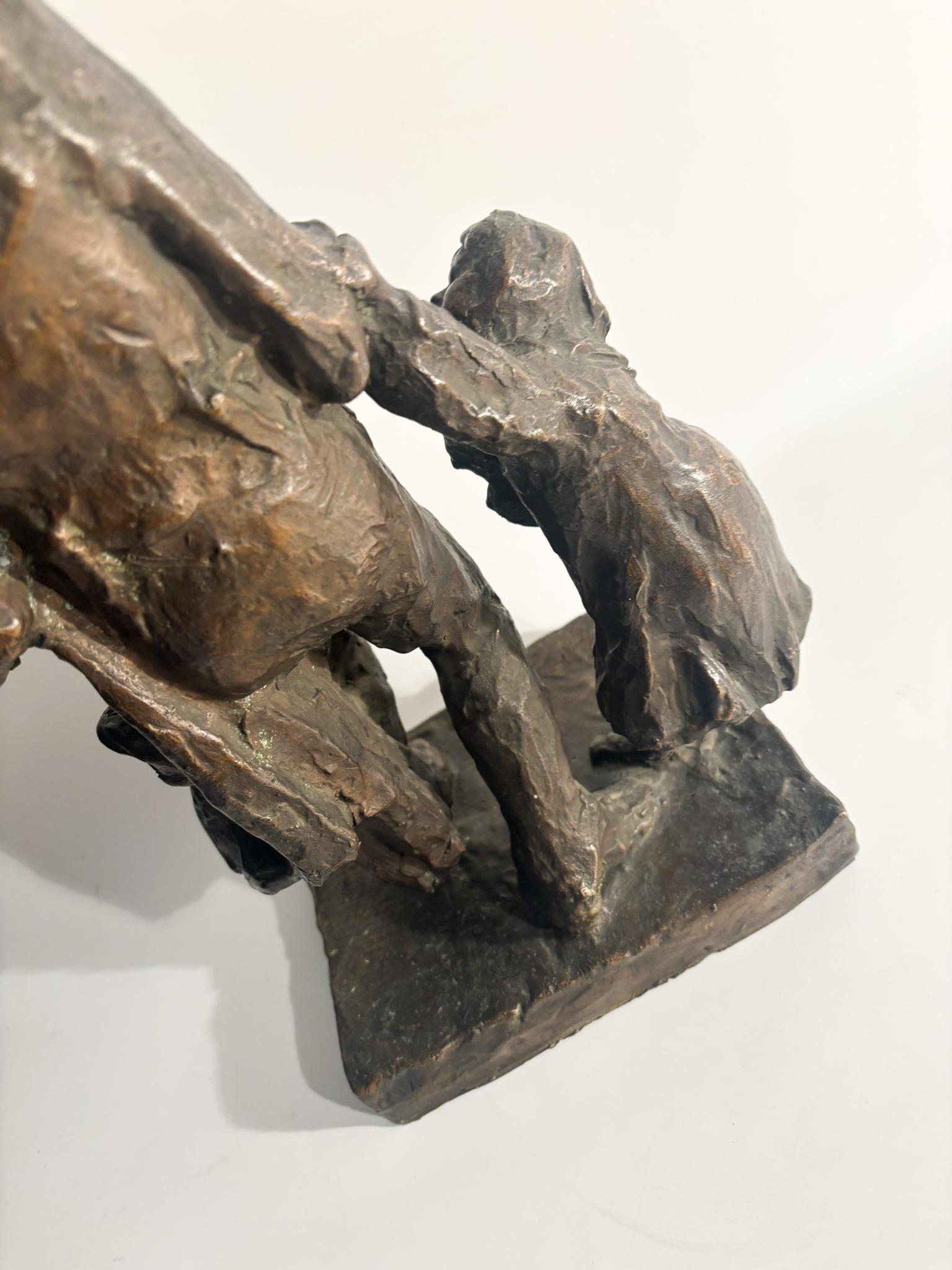 Scultura in Bronzo di Due Figure 'I Capricci' di Edmondo Furlan Anni 60 in vendita 6