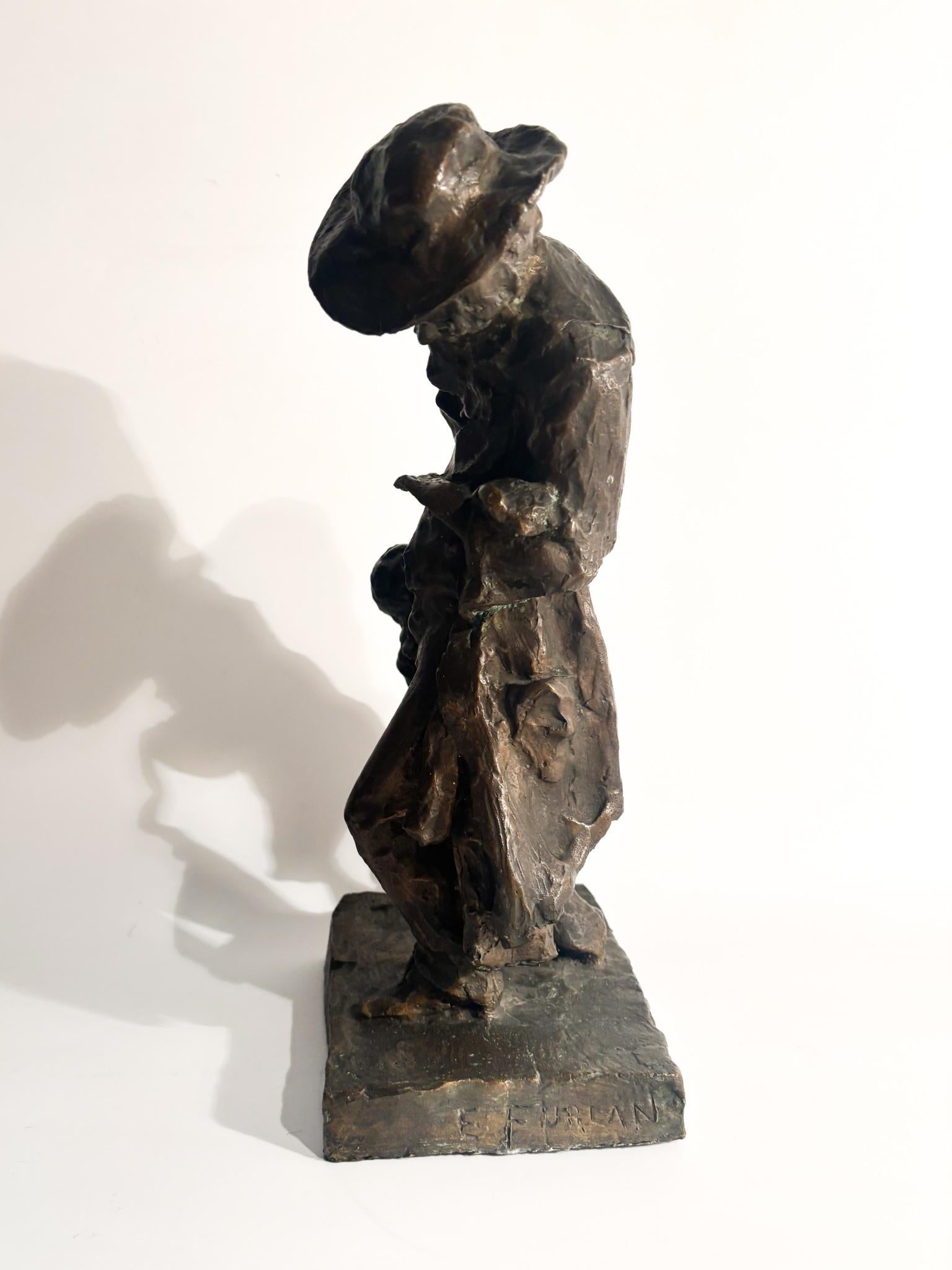 Scultura in Bronzo di Due Figure 'I Capricci' di Edmondo Furlan Anni 60 in vendita 7