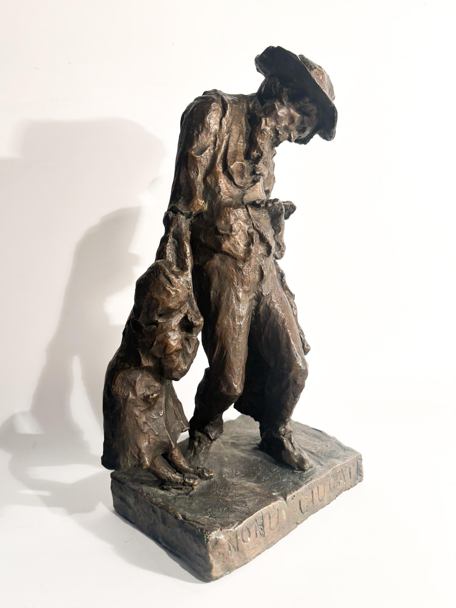 Scultura in Bronzo di Due Figure 'I Capricci' di Edmondo Furlan Anni 60 in vendita 9