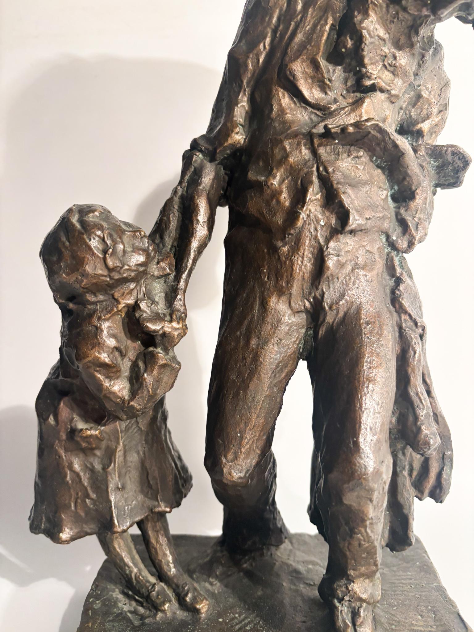 Metà XX secolo Scultura in Bronzo di Due Figure 'I Capricci' di Edmondo Furlan Anni 60 in vendita