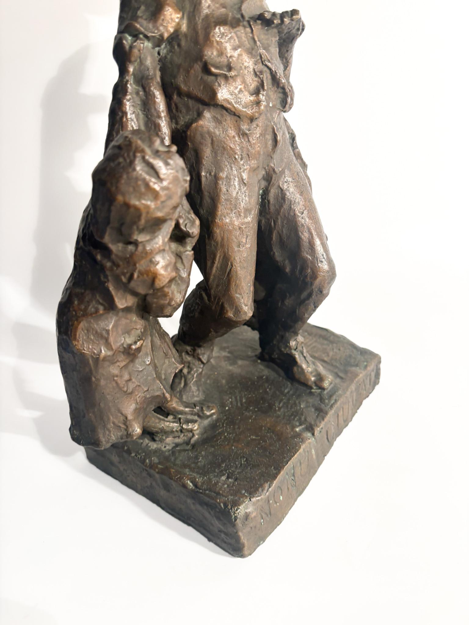 Scultura in Bronzo di Due Figure 'I Capricci' di Edmondo Furlan Anni 60 in vendita 3