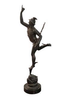 Bronze sculpture of Mercury or Hermes in the style of Giambologna, Italy, 1960s