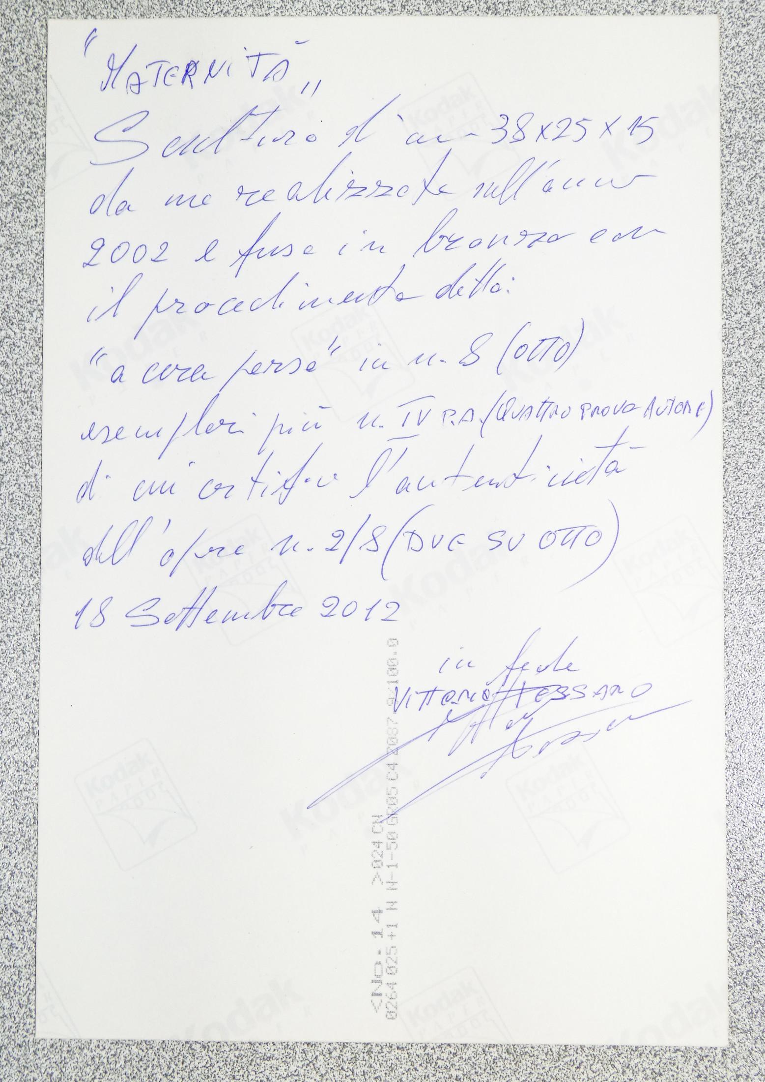 Bronze sculpture by Vittorio TESSARO Maternity. With autograph authentication. 2012 For Sale 11