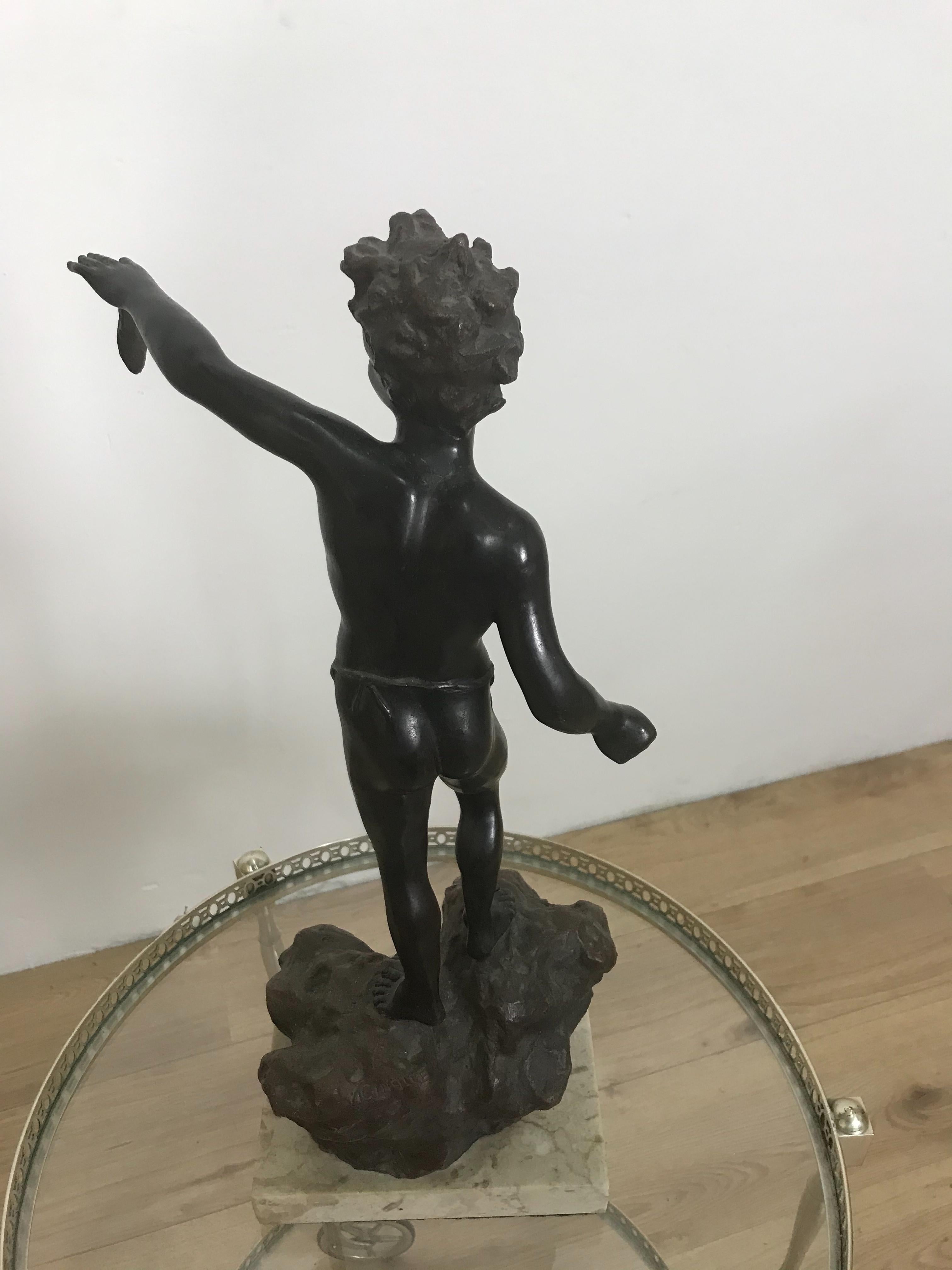 Asombrosa escultura italiana de bronce Italiano