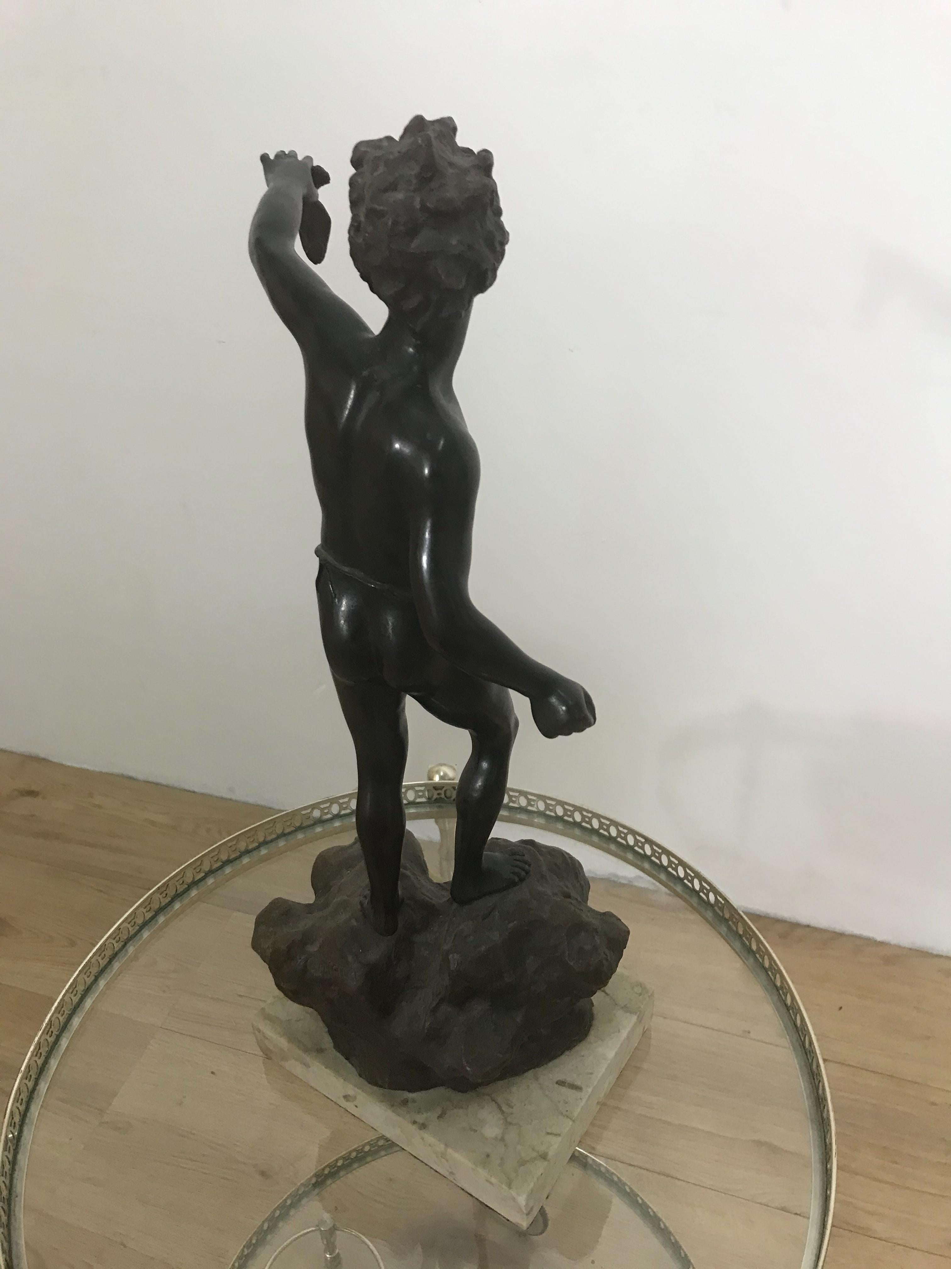 Art Nouveau Amazing, Italian Bronze Sculpture For Sale