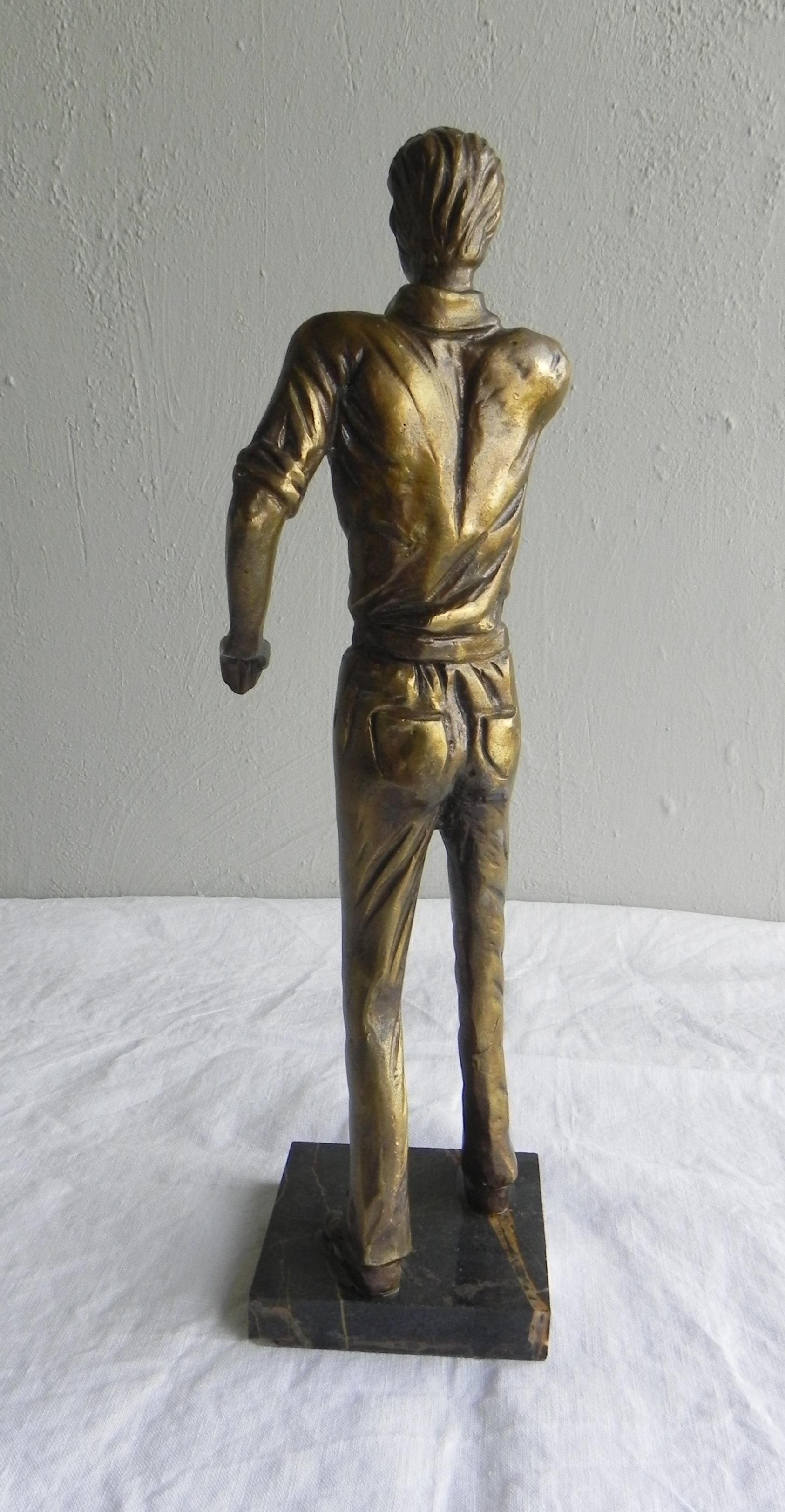 Cast bronze sculpture, 