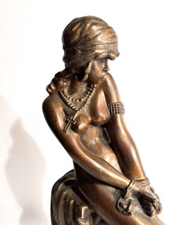Bronze Sculpture "The Slave Girl" Attributed to Giacomo Ginotti 19th Century
