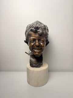 Sculpture en bronze représentant une tête d'oursin napolitain - fin du 19e siècle
