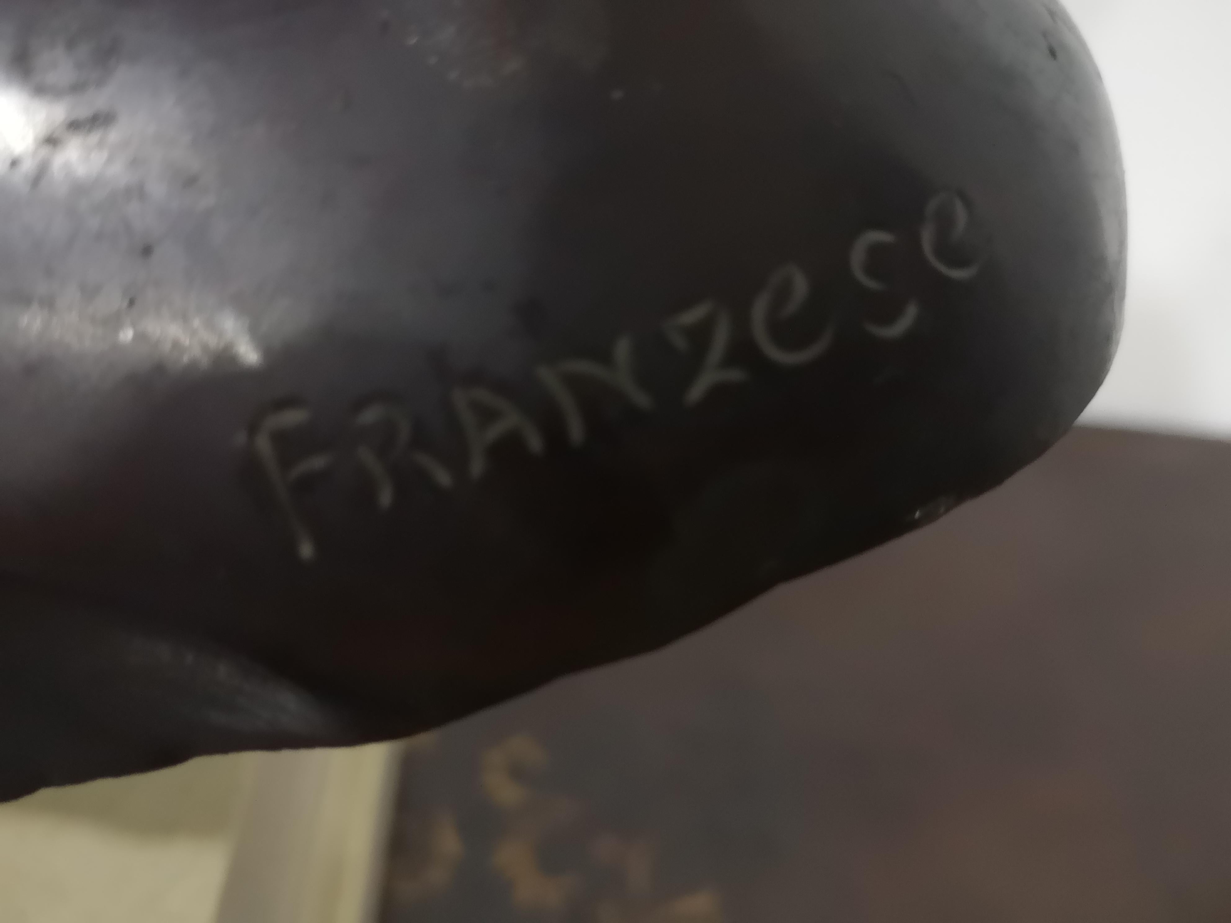 Scultura en bronze Testa di giovane di Giuseppe Franzese inizi 900 en vente 3