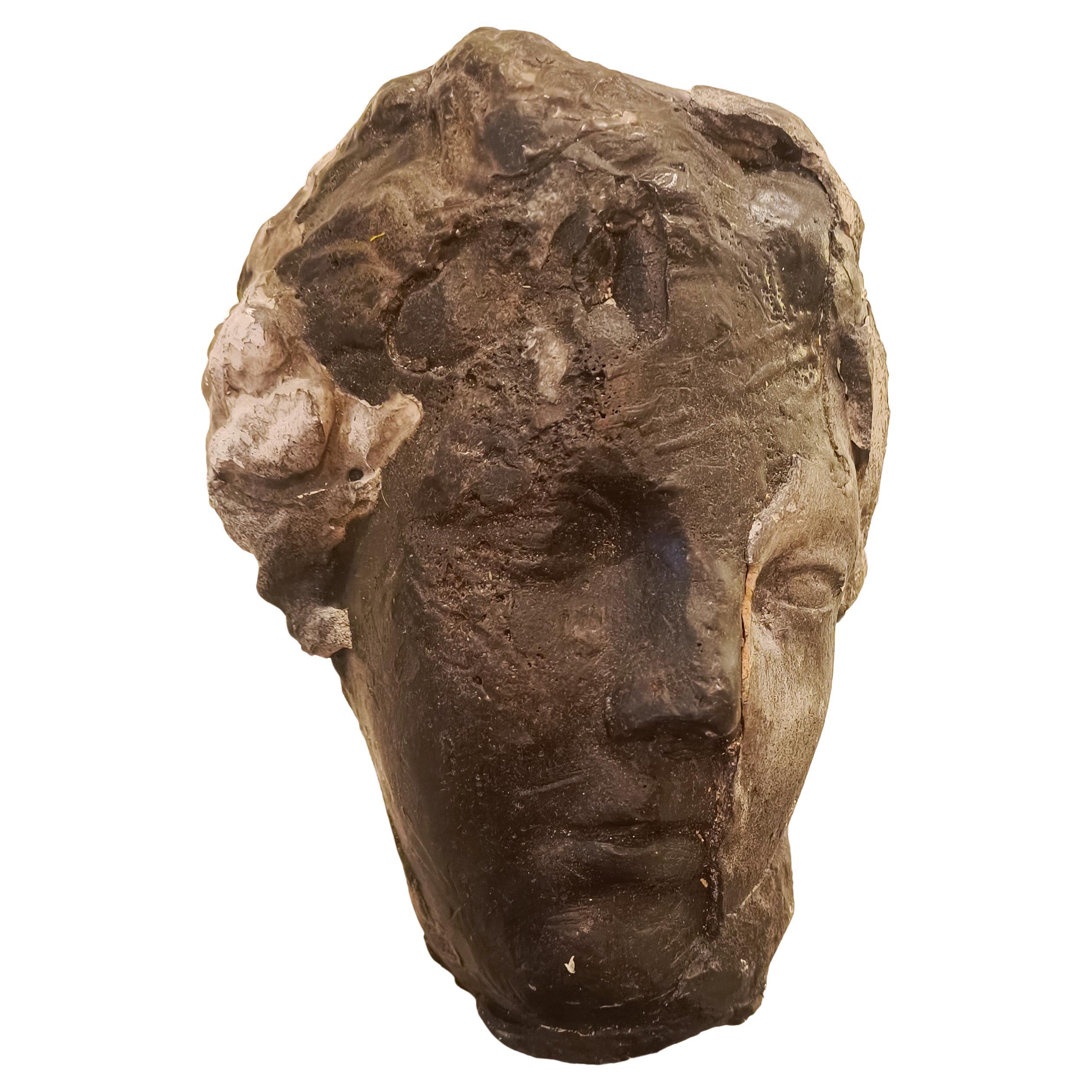 Scultura in cera, gesso e black carbon “ Il volto”  di Alessandro La Motta