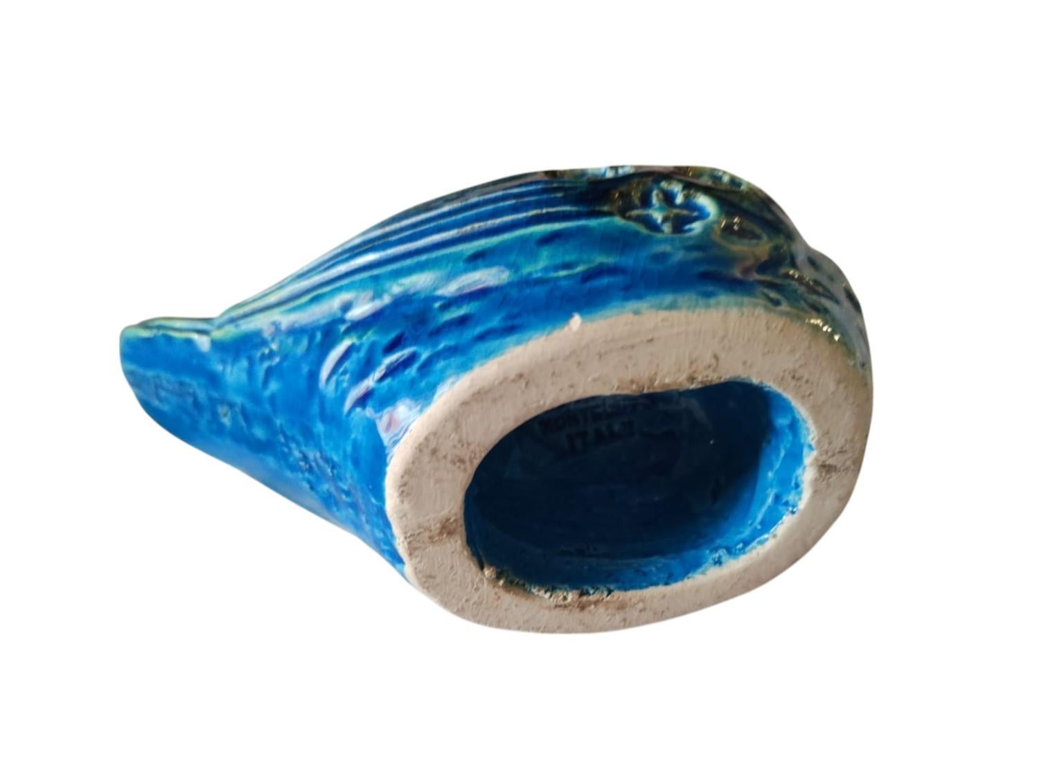 Escultura de cerámica 'Pavoncella' diseño Aldo Londi para Bitossi, 1960 Azul Rimini Cerámico en venta