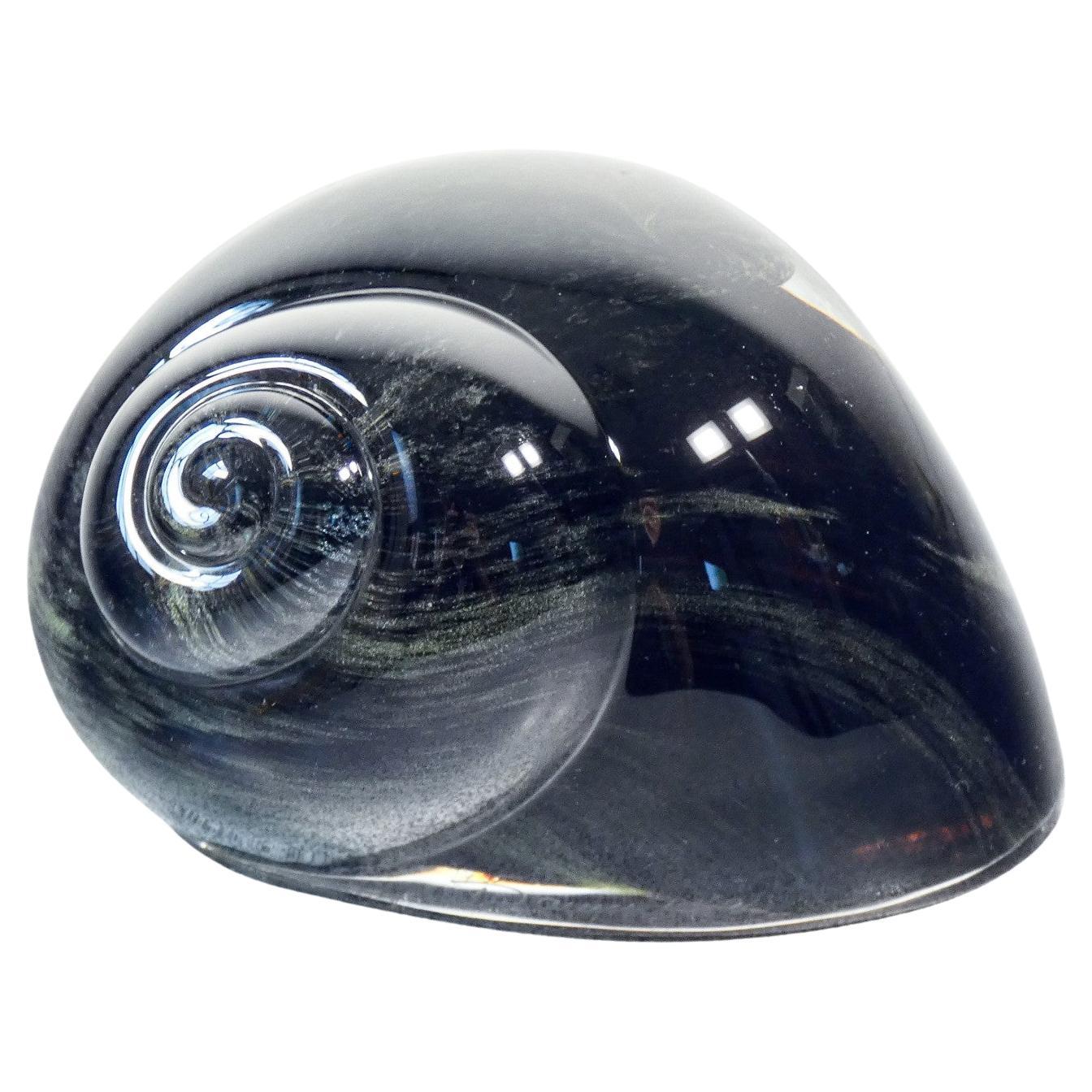 DAUM France crystal sculpture. Shell. France, 1990s