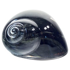 DAUM France crystal sculpture. Shell. France, 1990s