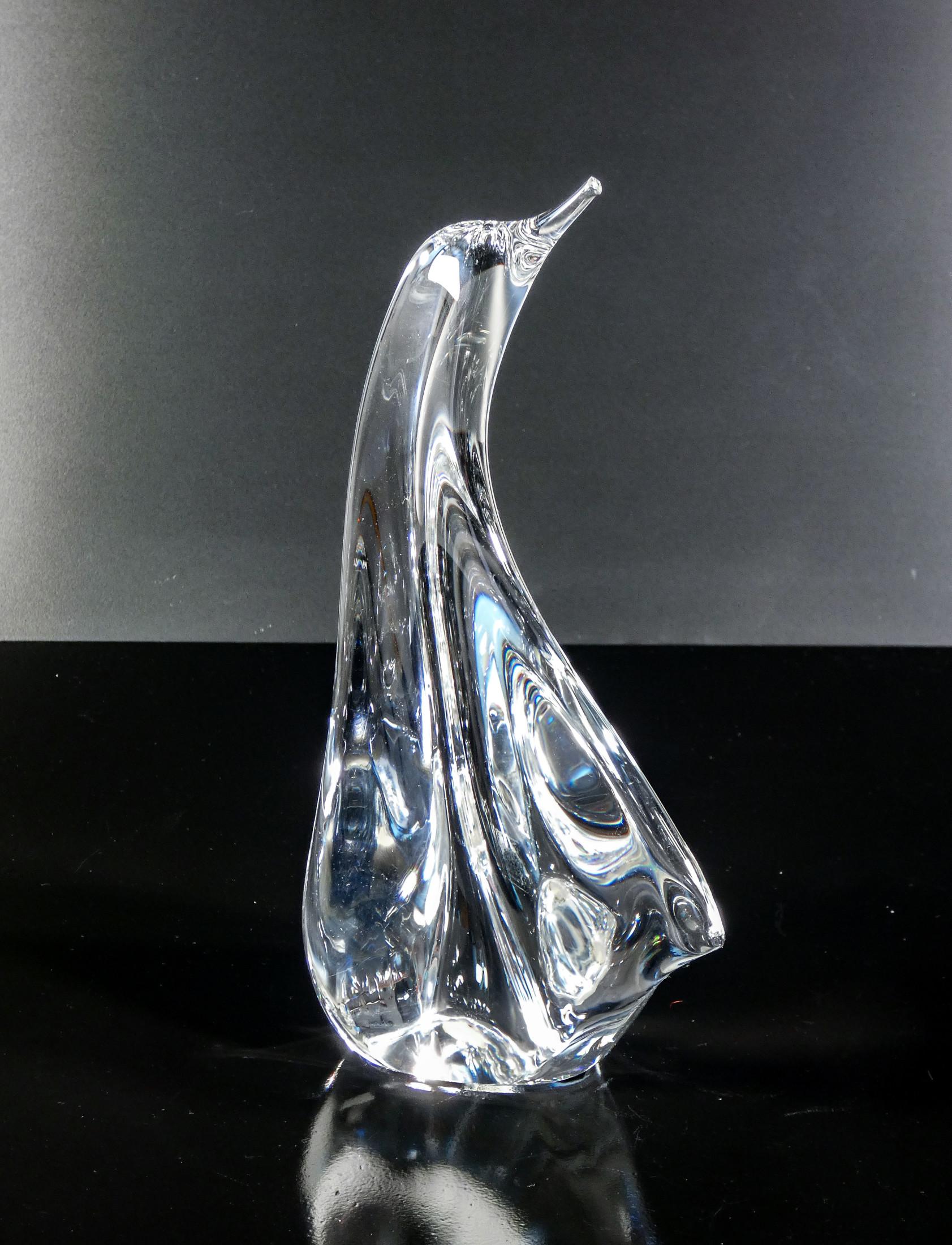 Late 20th Century Sculpture en cristal de DAUM France. Pingouin. France, années 1990 en vente
