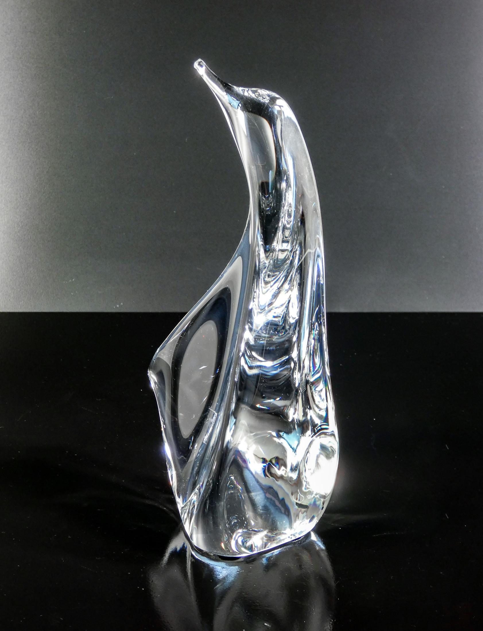 Sculpture en cristal de DAUM France. Pingouin. France, années 1990 en vente 1