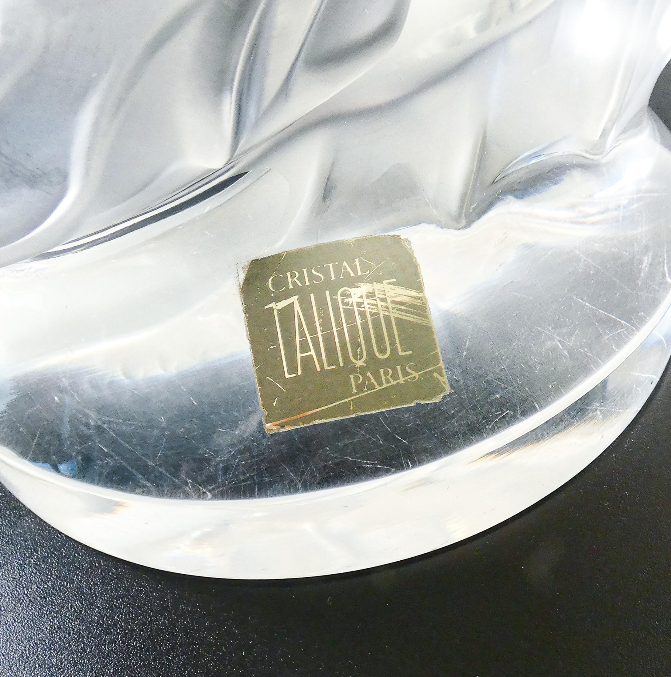 Scultura in cristallo firmata LALIQUE Coppia di Carpe Koi. Francia, Anni 70 7