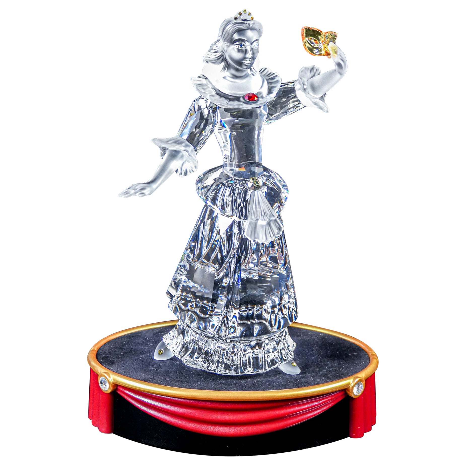 SWAROVSKI COLOMBINA Crystal Sculpture, Masquerade. Austria, 2000 For Sale